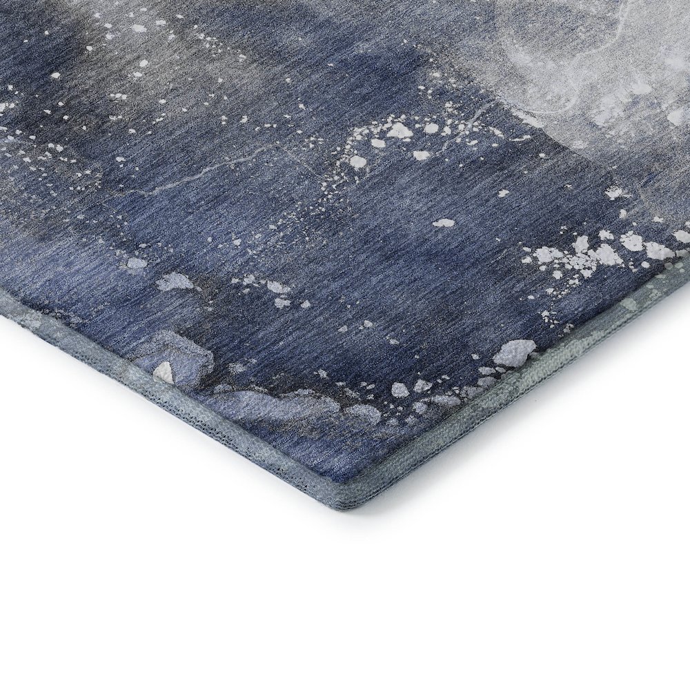 Premium Machine Washable Mayfield  Navy 5' x 7'6" Rug. Picture 3
