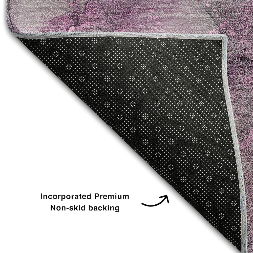 Premium Machine Washable Mayfield  Pink 5' x 7'6" Rug. Picture 2