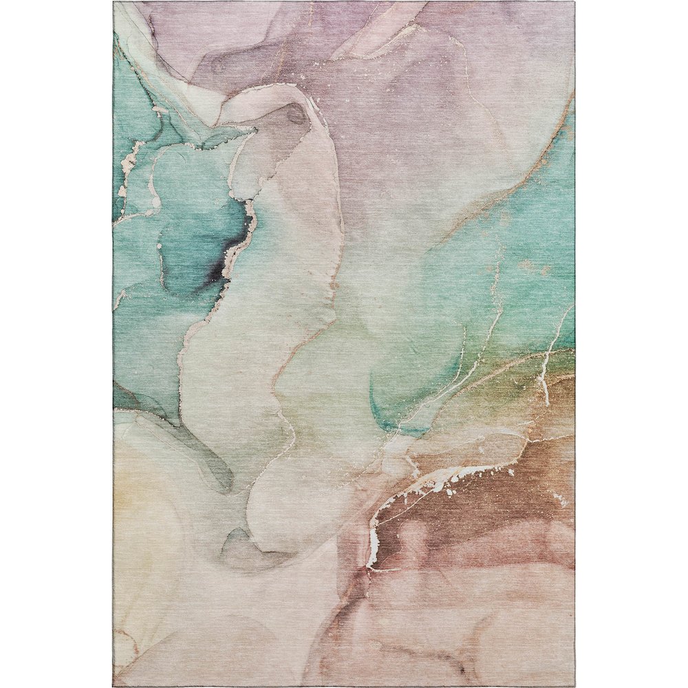 Premium Machine Washable Mayfield  Teal 9' x 12' Rug. Picture 1