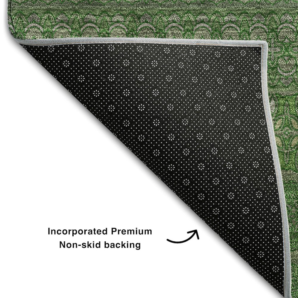 Premium Machine Washable Mayfield  Fern 5' x 7'6" Rug. Picture 2