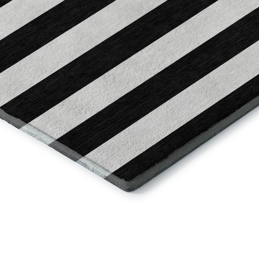 Premium Machine Washable Mayfield  Black 5' x 7'6" Rug. Picture 3