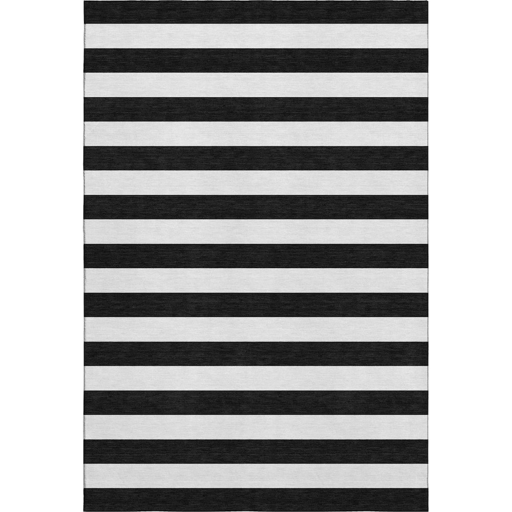 Premium Machine Washable Mayfield  Black 9' x 12' Rug. Picture 1