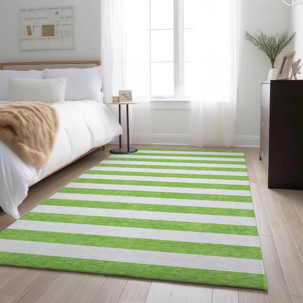 Premium Machine Washable Mayfield  Lime 9' x 12' Rug. Picture 5