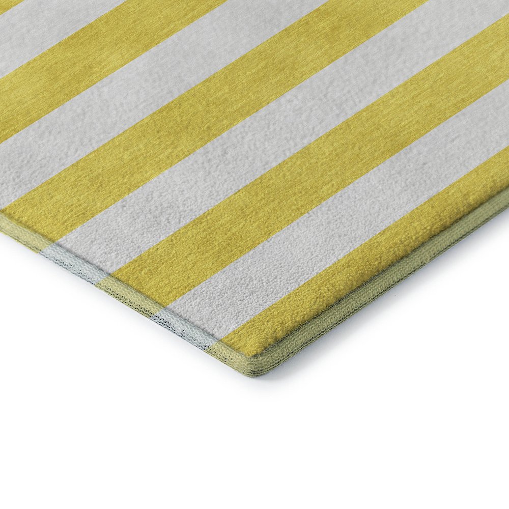 Premium Machine Washable Mayfield  Yellow 5' x 7'6" Rug. Picture 3