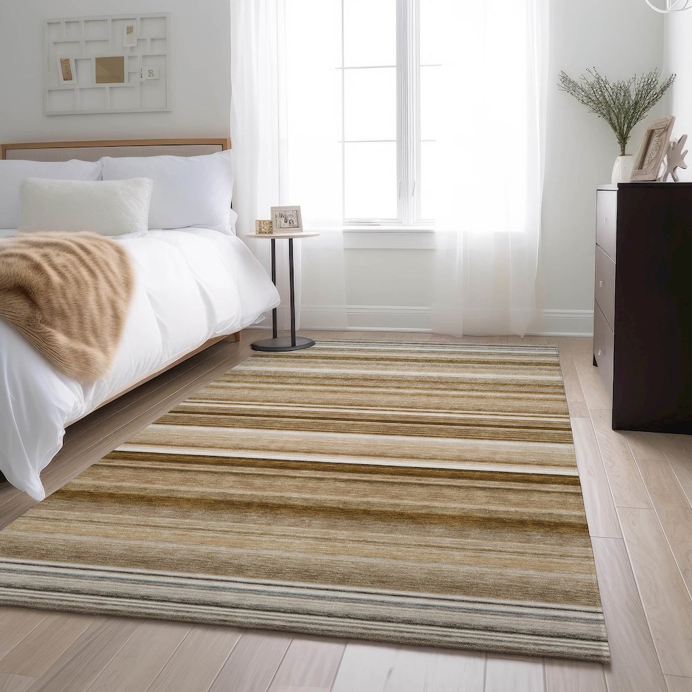 Premium Machine Washable Mayfield  Chocolate 9' x 12' Rug. Picture 5