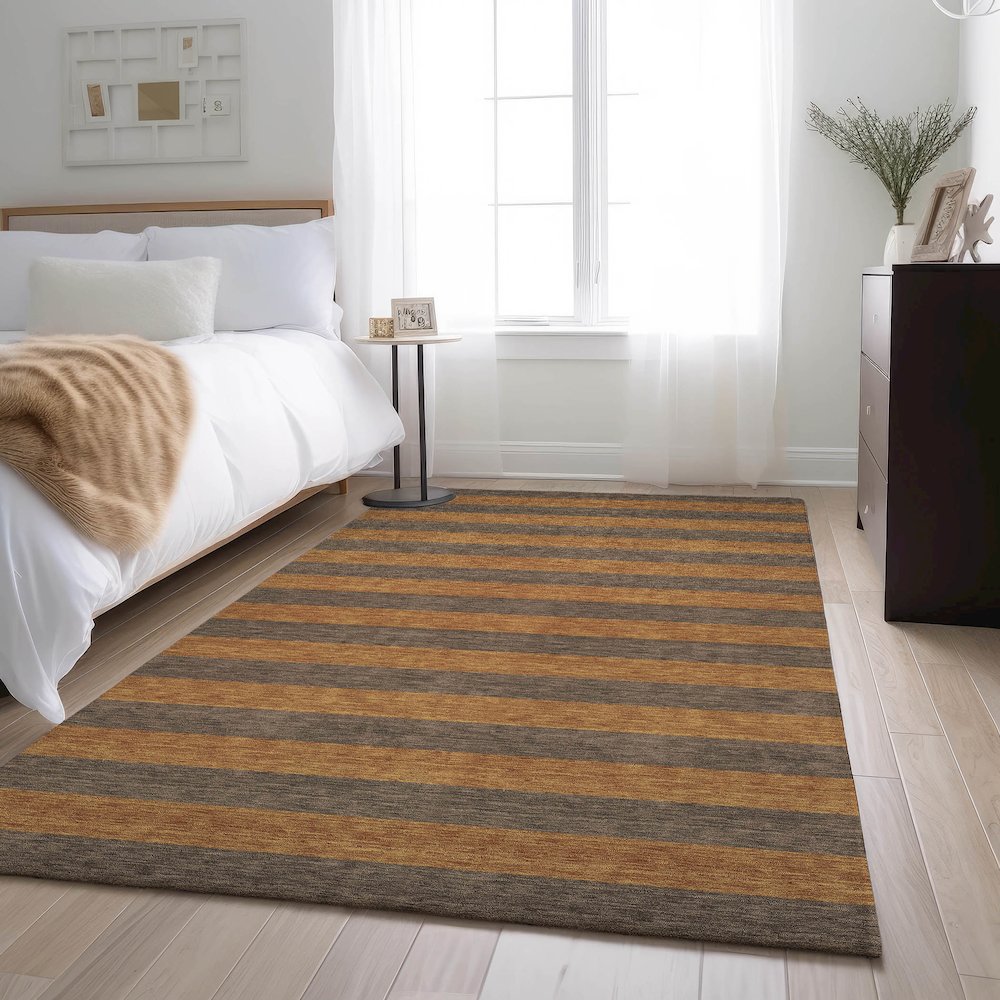 Premium Machine Washable Mayfield  Fudge 9' x 12' Rug. Picture 5