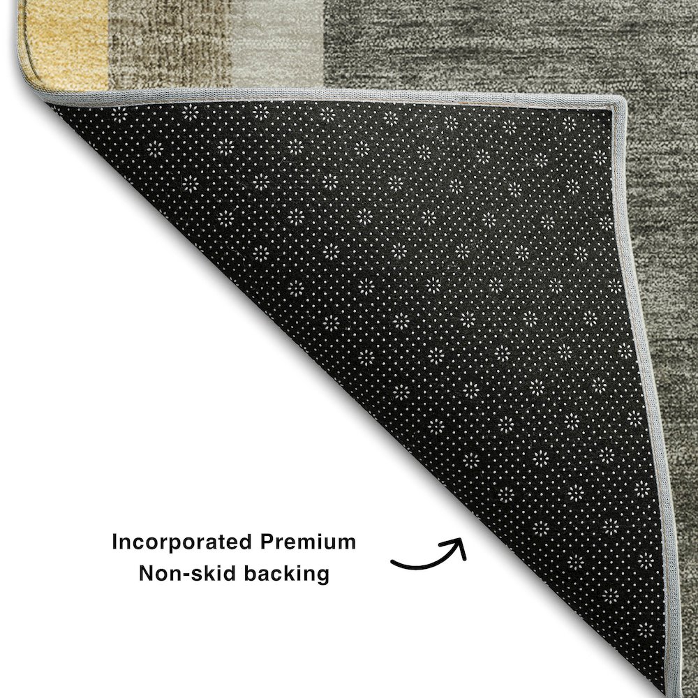 Premium Machine Washable Mayfield  Taupe 5' x 7'6" Rug. Picture 2