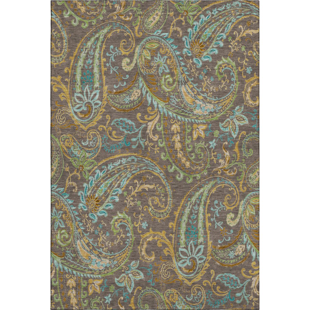 Premium Machine Washable Mayfield  Chocolate 9' x 12' Rug. Picture 1