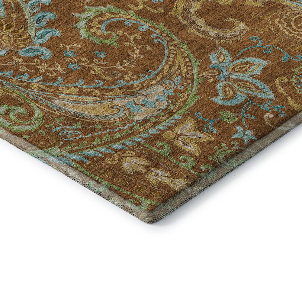 Premium Machine Washable Mayfield  Paprika 5' x 7'6" Rug. Picture 3