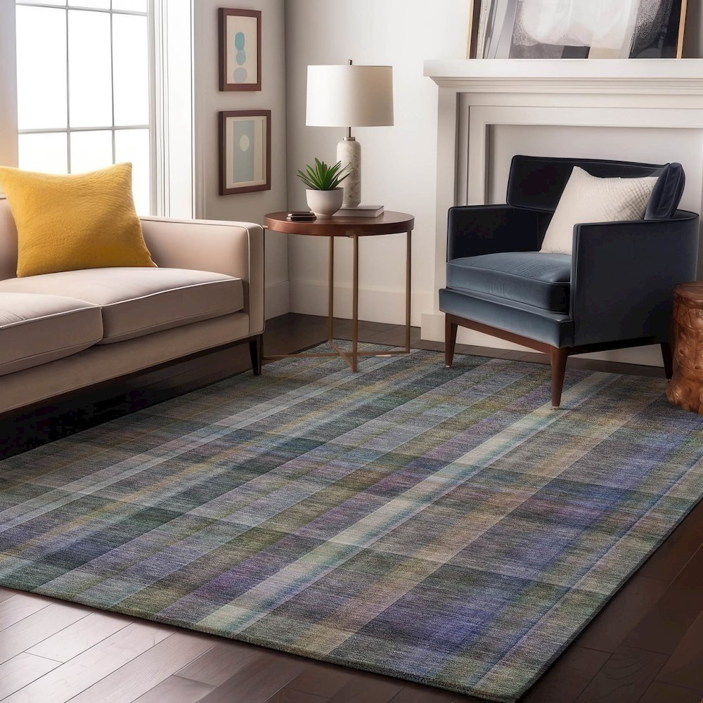 Premium Machine Washable Mayfield  Green 9' x 12' Rug. Picture 5
