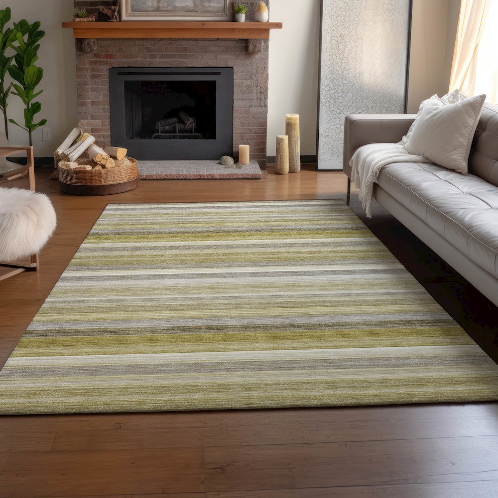 Premium Machine Washable Mayfield  Wheat 9' x 12' Rug. Picture 6