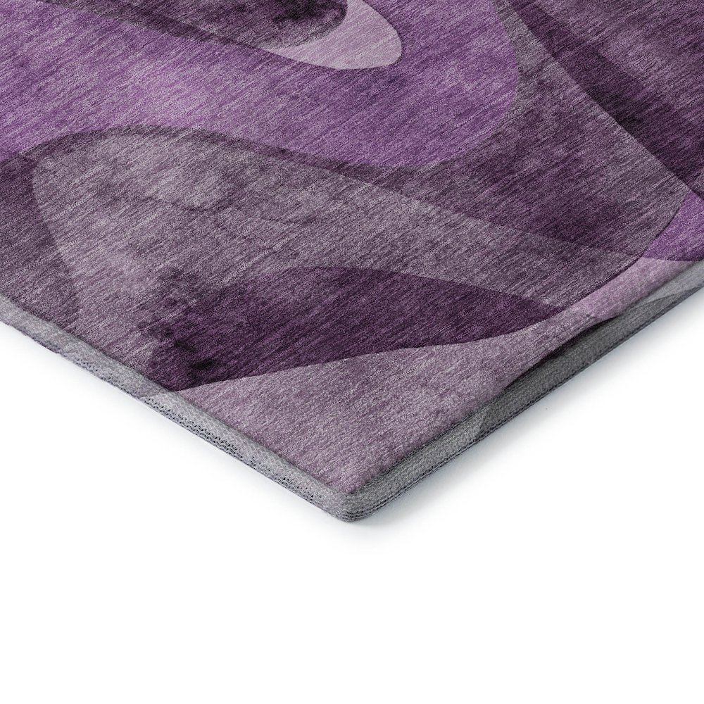 Premium Machine Washable Mayfield  Purple 5' x 7'6" Rug. Picture 3
