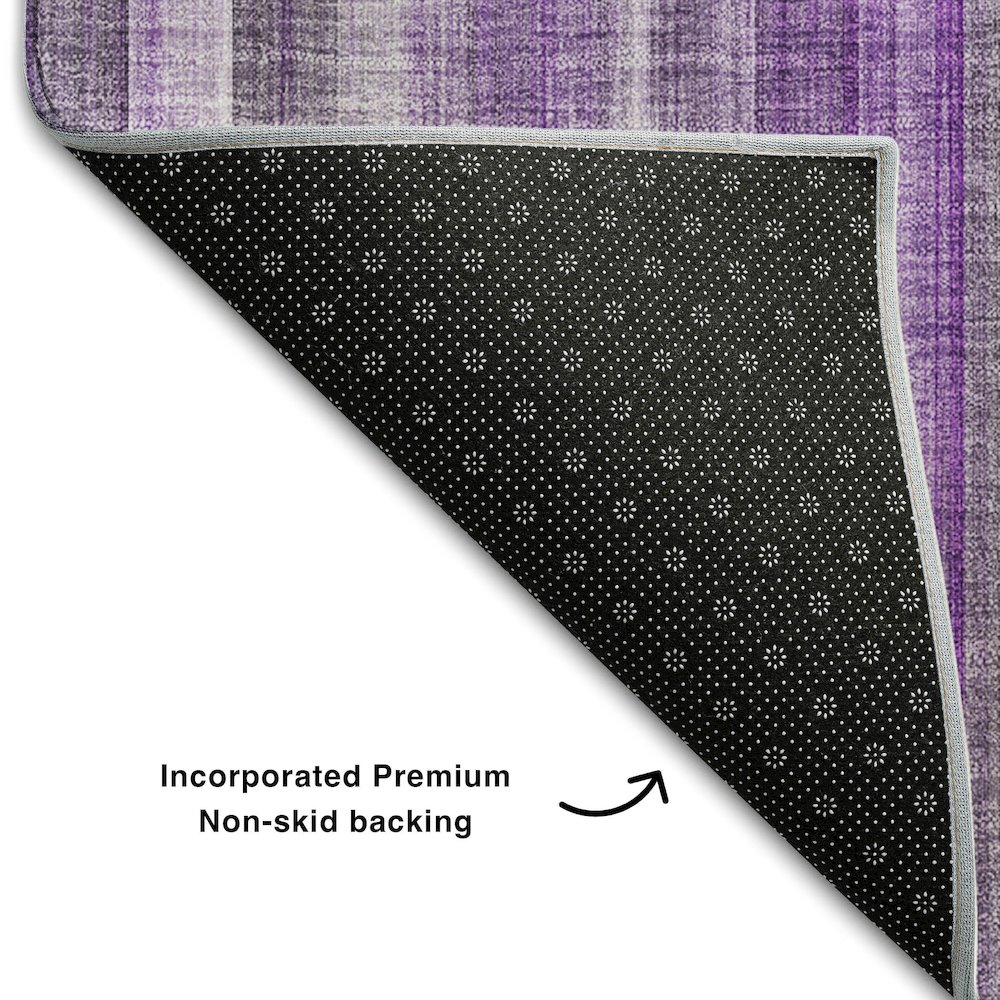 Premium Machine Washable Mayfield  Purple 5' x 7'6" Rug. Picture 2