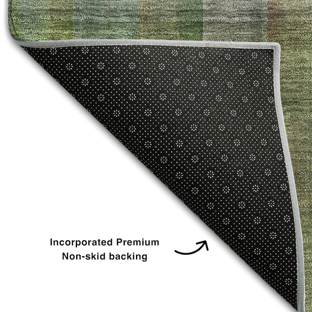 Premium Machine Washable Mayfield  Green 5' x 7'6" Rug. Picture 2