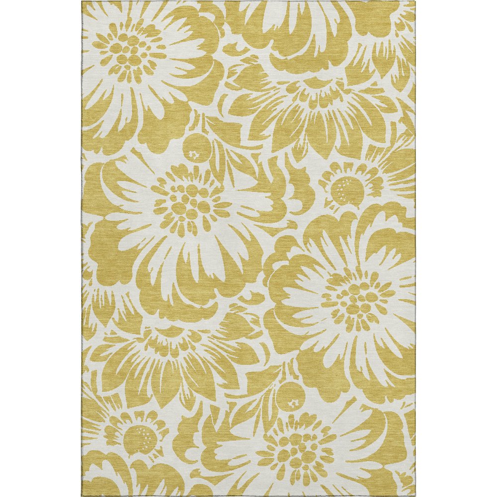 Premium Machine Washable Mayfield  Gold 9' x 12' Rug. Picture 1