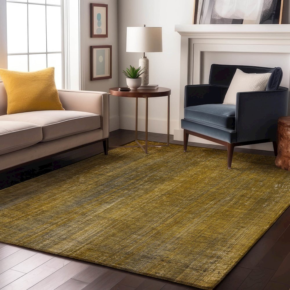 Premium Machine Washable Mayfield  Chocolate 9' x 12' Rug. Picture 5