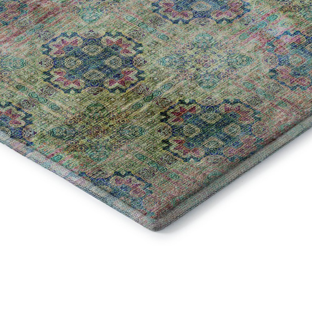 Premium Machine Washable Mayfield  Green 5' x 7'6" Rug. Picture 3