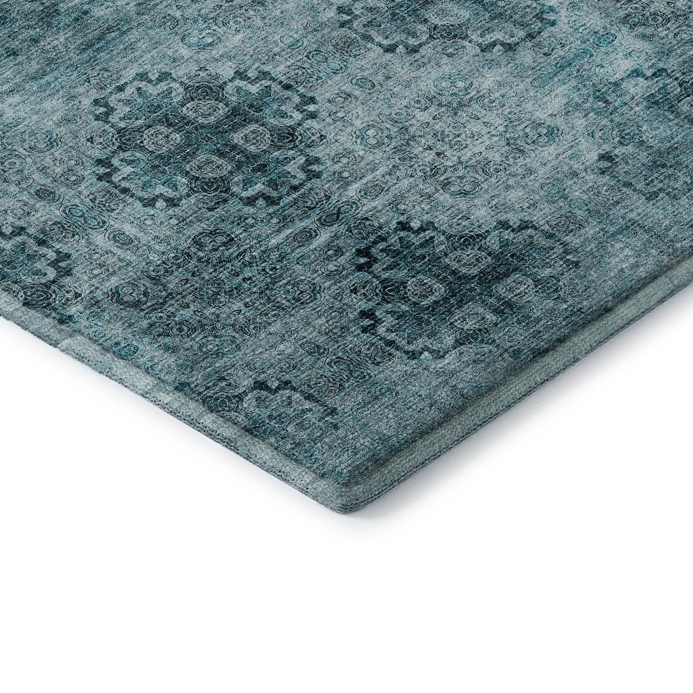 Premium Machine Washable Mayfield  Teal 5' x 7'6" Rug. Picture 3