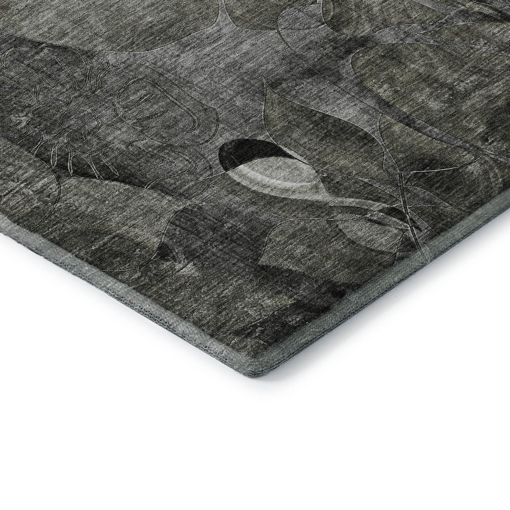 Premium Machine Washable Mayfield  Gray 5' x 7'6" Rug. Picture 3