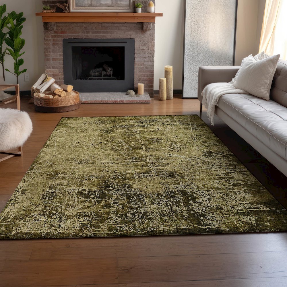 Premium Machine Washable Mayfield  Brown 9' x 12' Rug. Picture 6