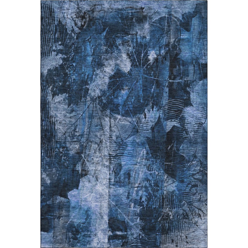 Premium Machine Washable Mayfield  Navy 9' x 12' Rug. Picture 1