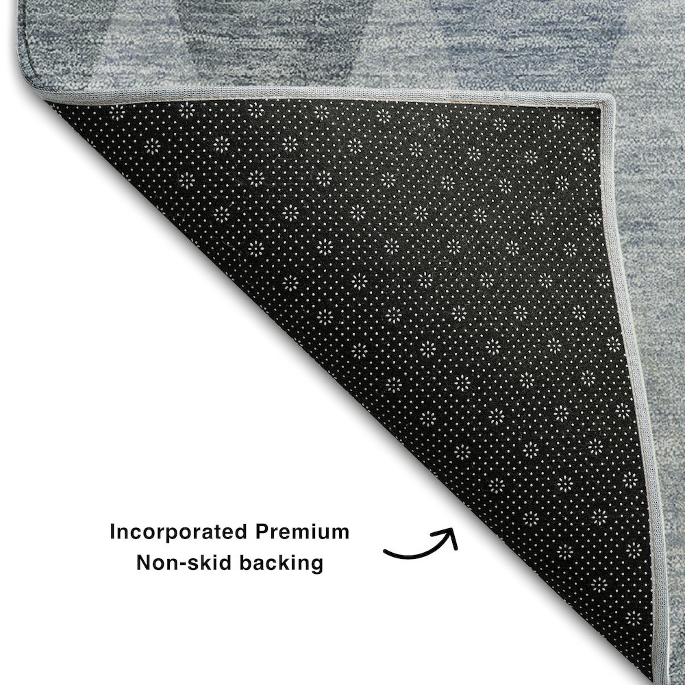 Premium Machine Washable Mayfield  Denim 5' x 7'6" Rug. Picture 2