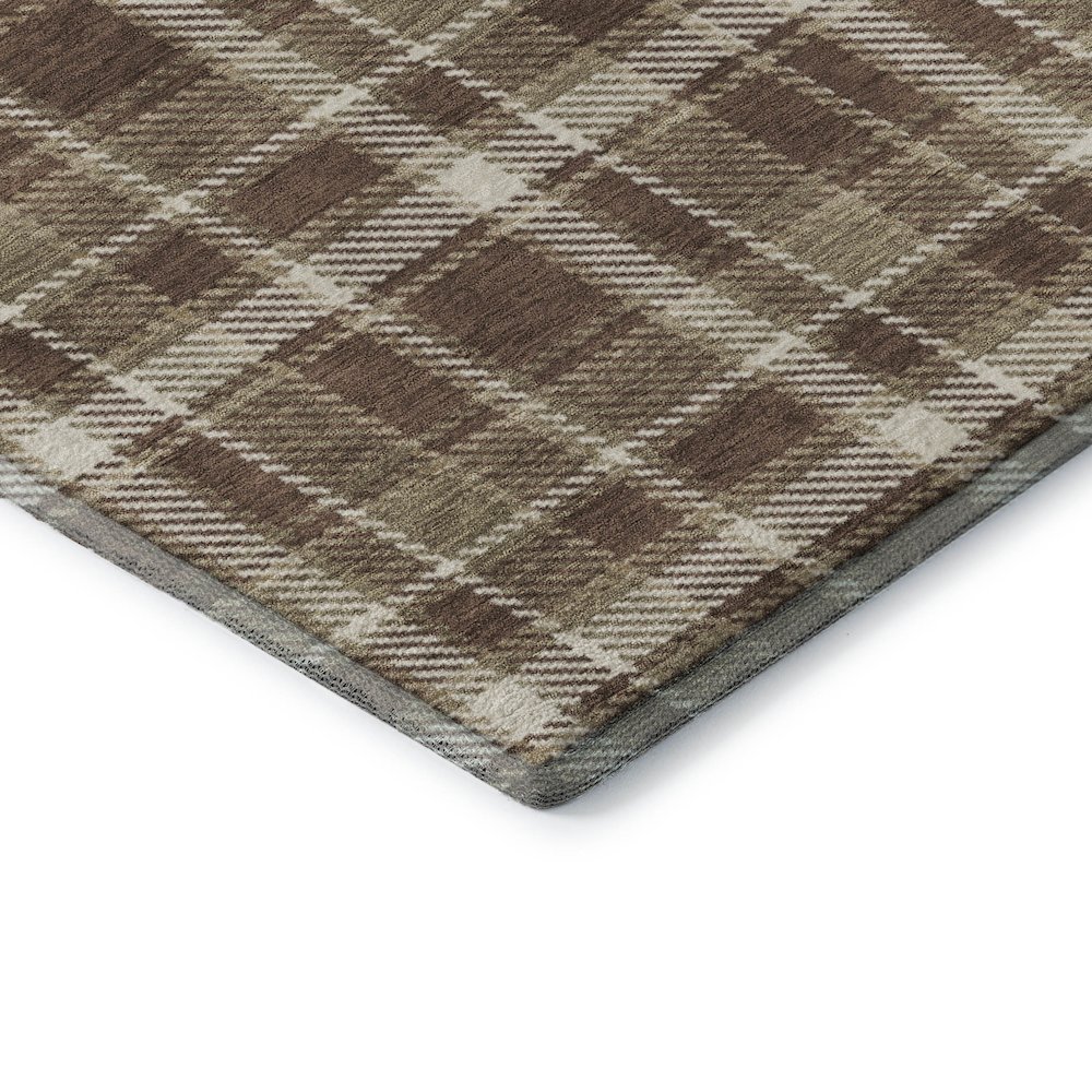 Premium Machine Washable Mayfield  Chocolate 5' x 7'6" Rug. Picture 3
