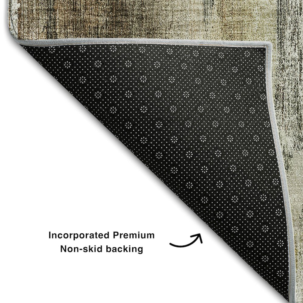 Premium Machine Washable Mayfield  Chocolate 5' x 7'6" Rug. Picture 2