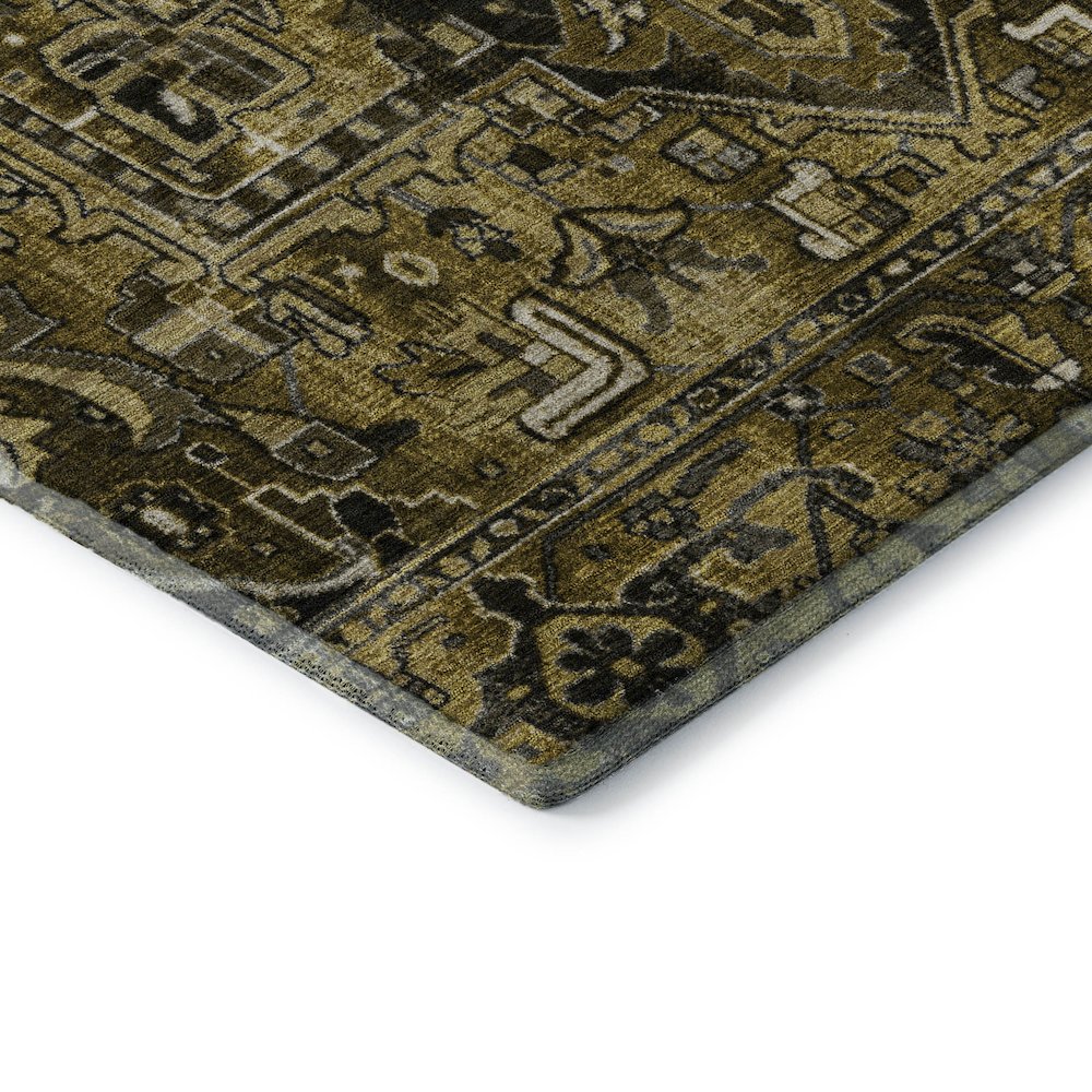 Premium Machine Washable Mayfield  Brown 5' x 7'6" Rug. Picture 3