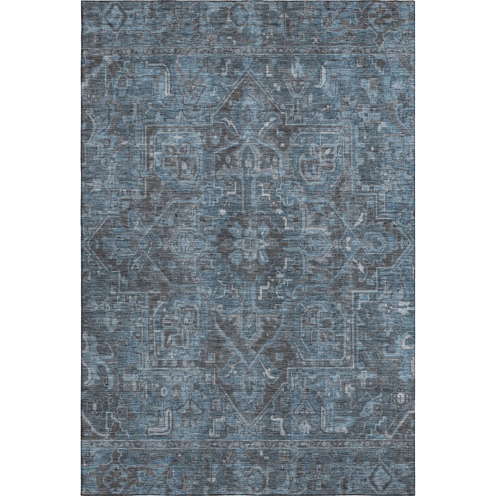 Premium Machine Washable Mayfield  Navy 9' x 12' Rug. Picture 1