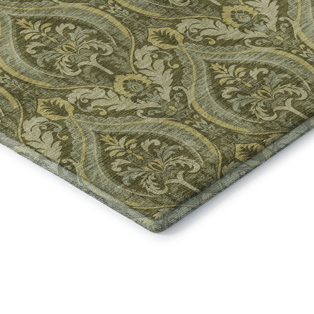Premium Machine Washable Mayfield  Green 5' x 7'6" Rug. Picture 3