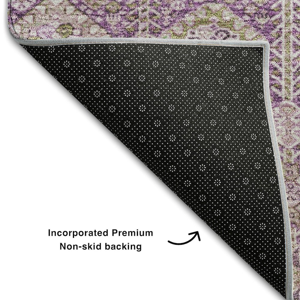 Premium Machine Washable Mayfield  Lavender 5' x 7'6" Rug. Picture 2