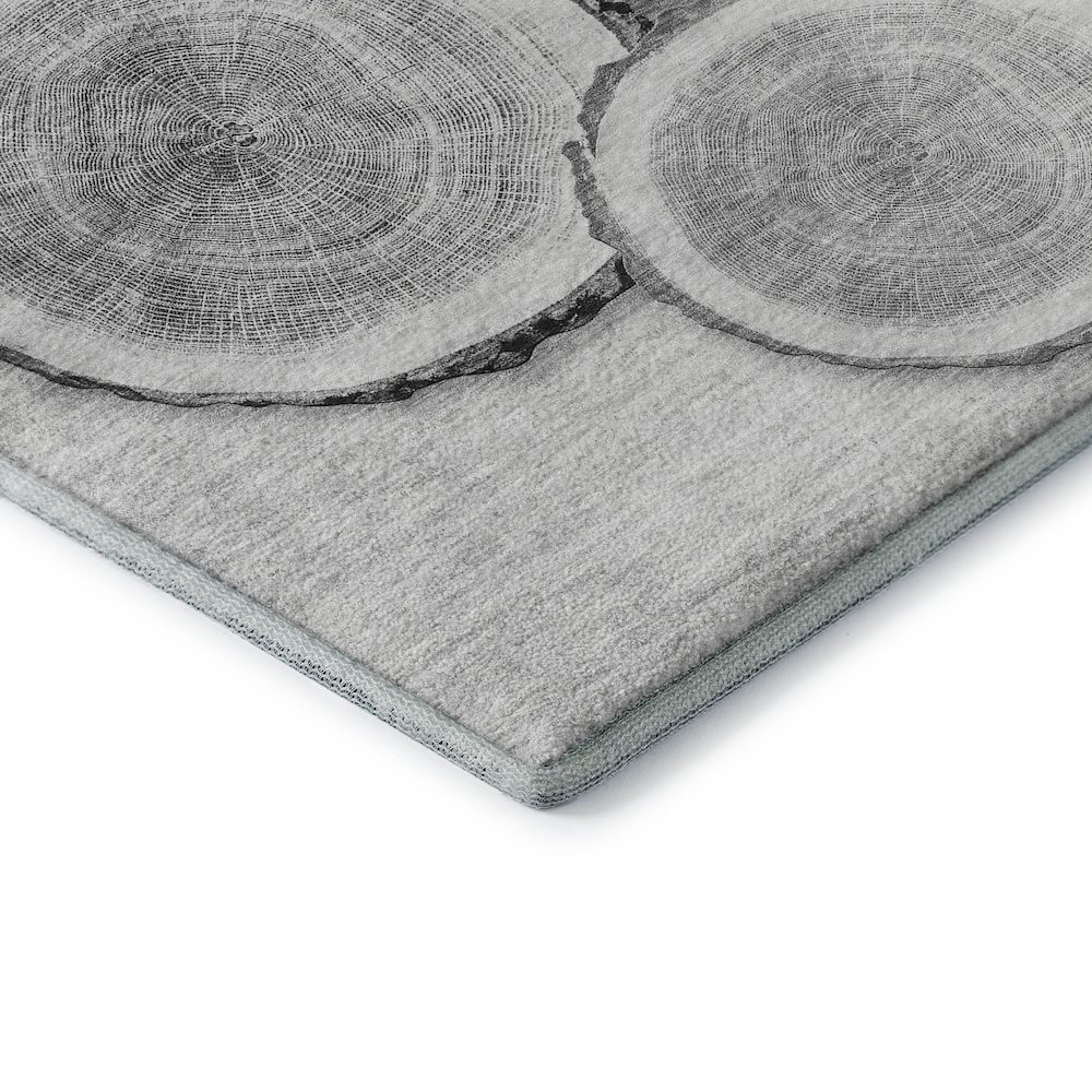 Premium Machine Washable Mayfield  Gray 5' x 7'6" Rug. Picture 3