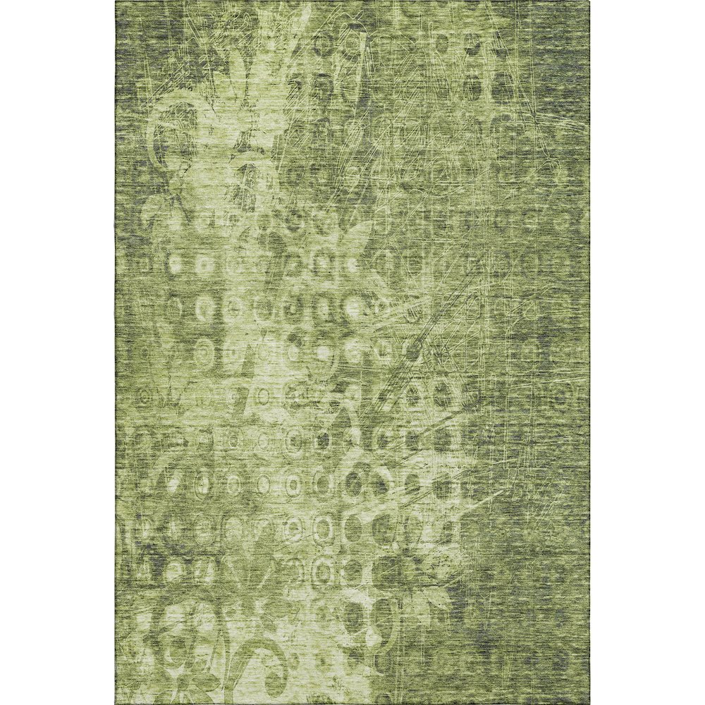 Premium Machine Washable Mayfield  Olive 9' x 12' Rug. Picture 1
