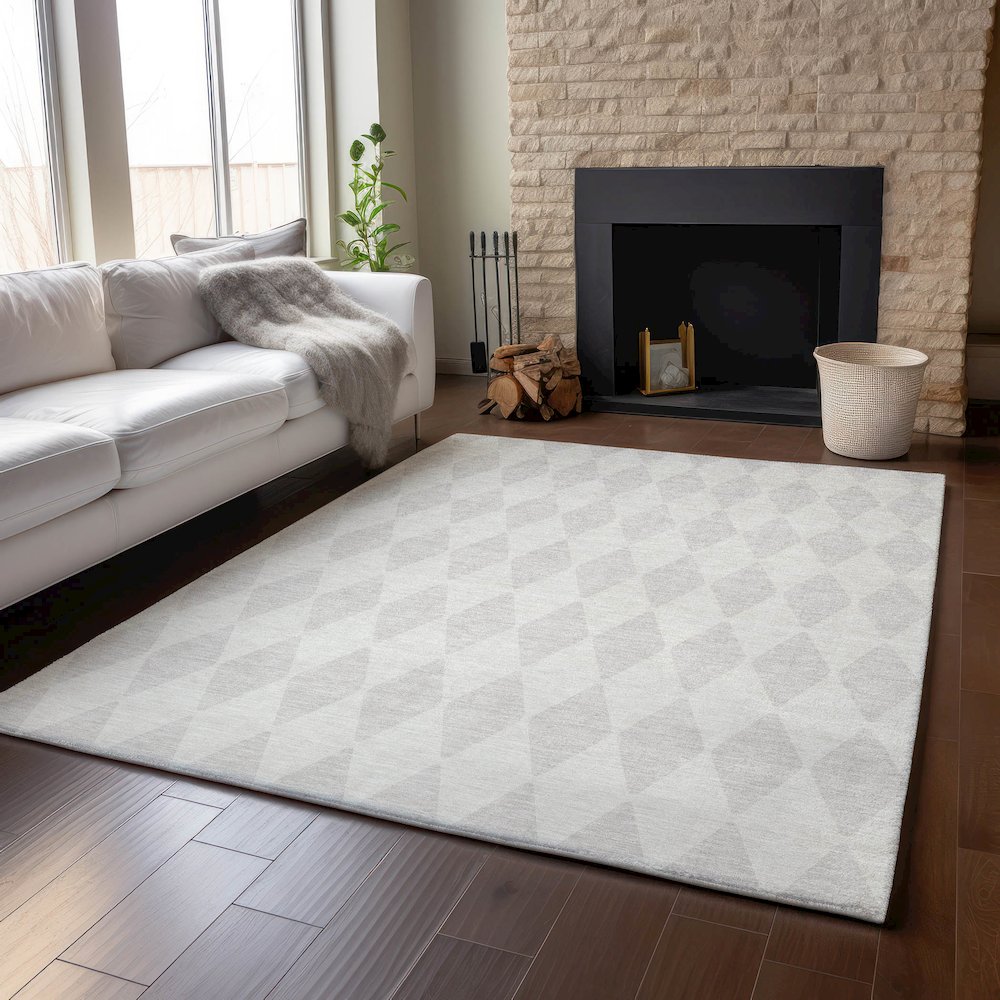 Premium Machine Washable Mayfield  Ivory 9' x 12' Rug. Picture 6