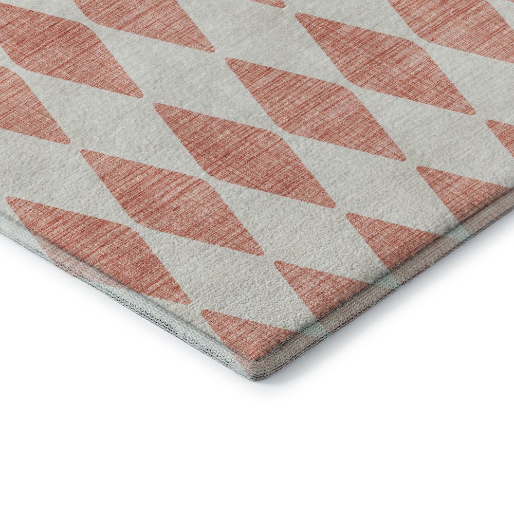 Premium Machine Washable Mayfield  Salmon 5' x 7'6" Rug. Picture 3