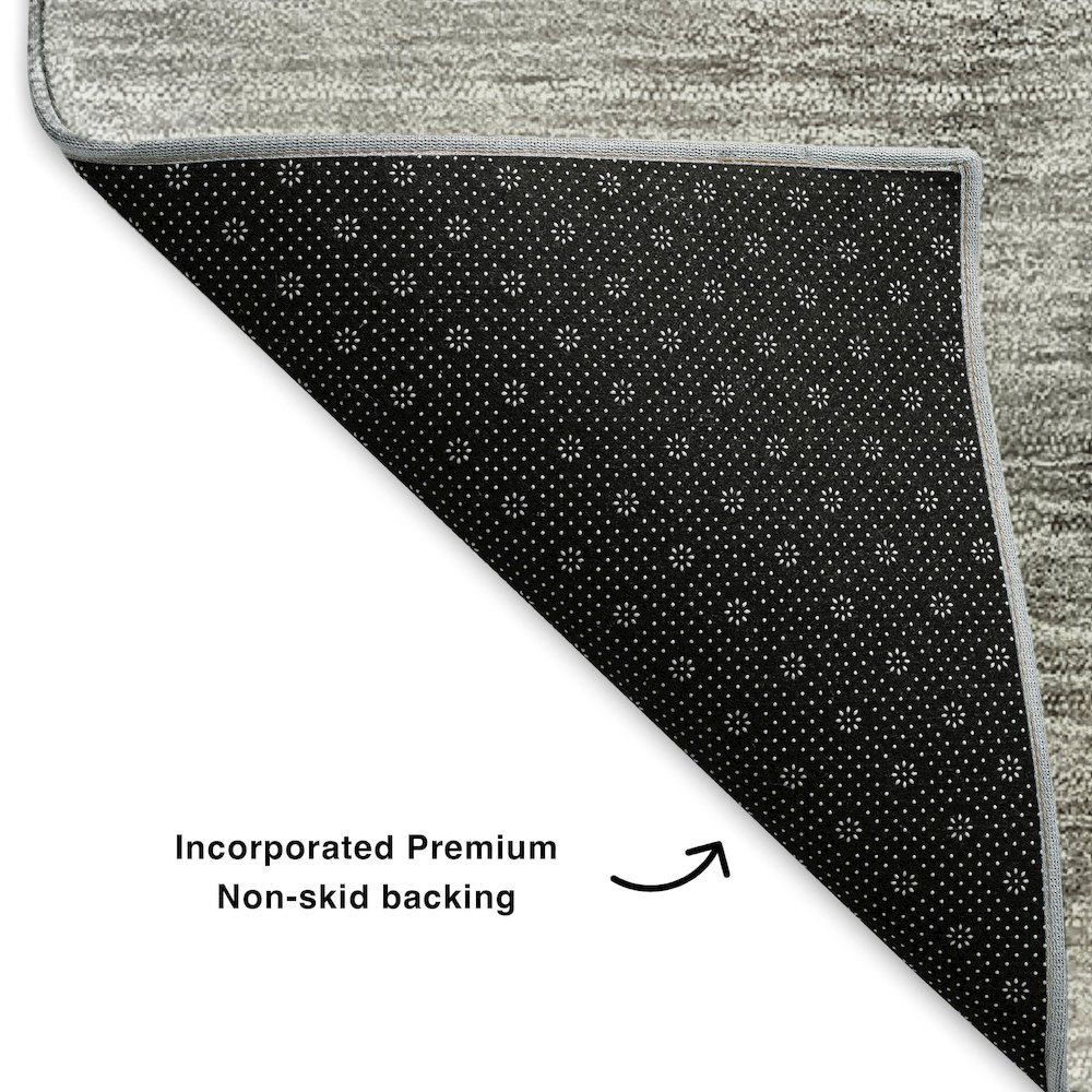 Premium Machine Washable Mayfield  Gray 5' x 7'6" Rug. Picture 2