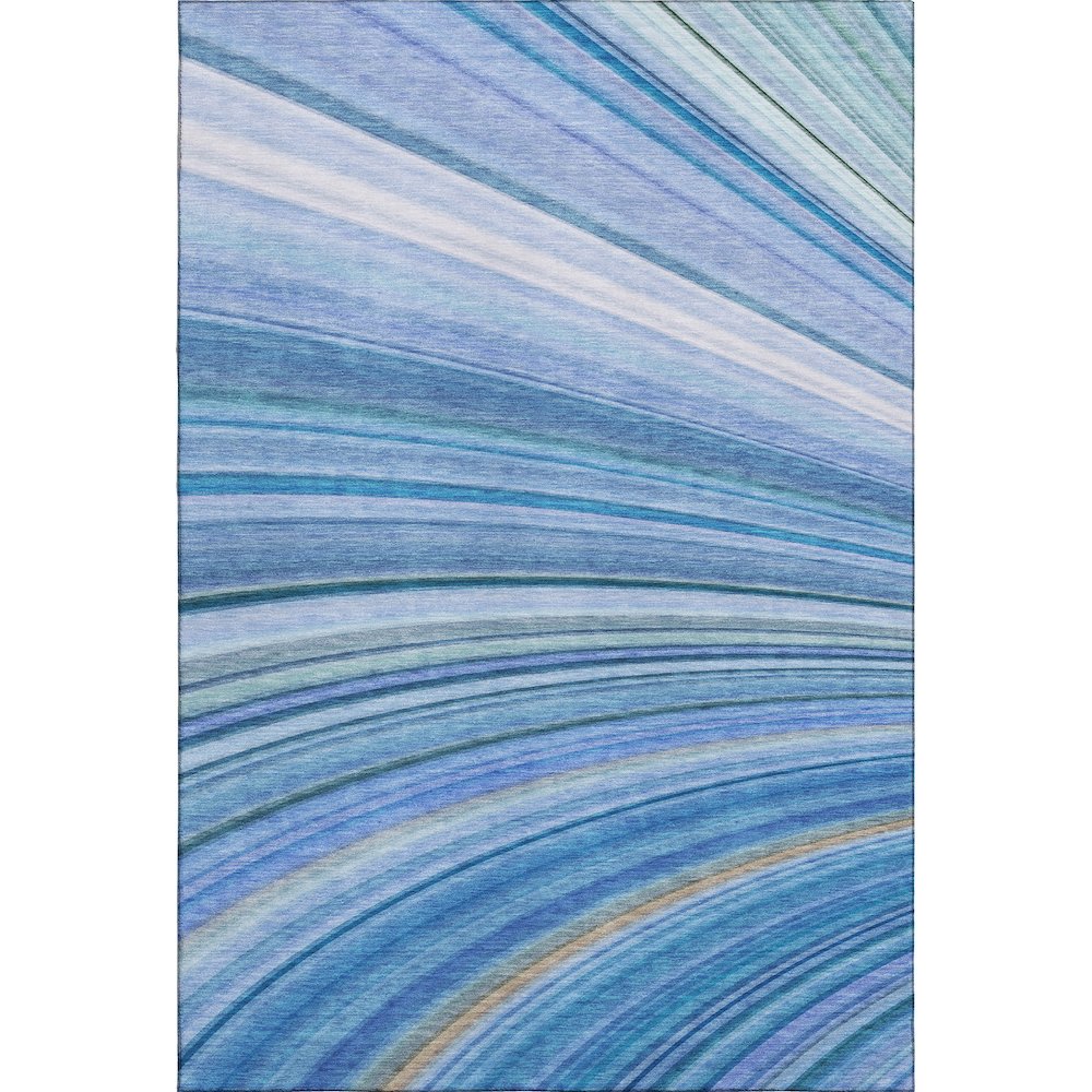 Premium Machine Washable Mayfield  Blue 9' x 12' Rug. Picture 1