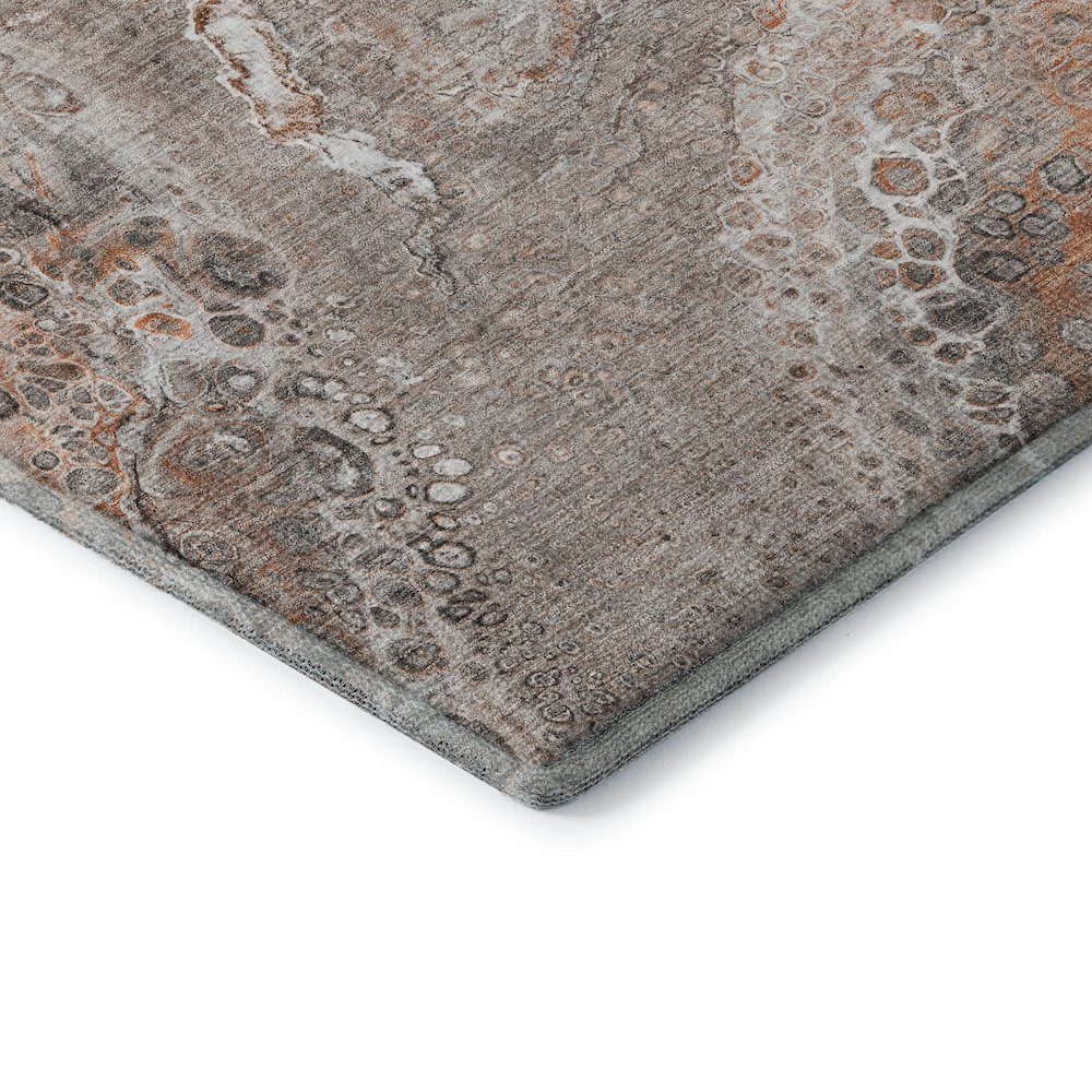 Premium Machine Washable Mayfield  Terracotta 5' x 7'6" Rug. Picture 3
