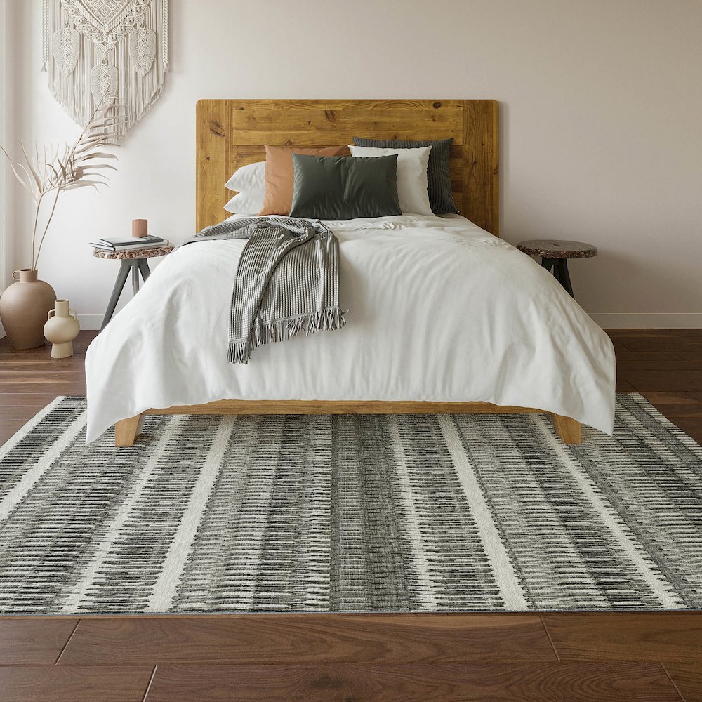 Premium Machine Washable Mayfield  Gray 9' x 12' Rug. Picture 6