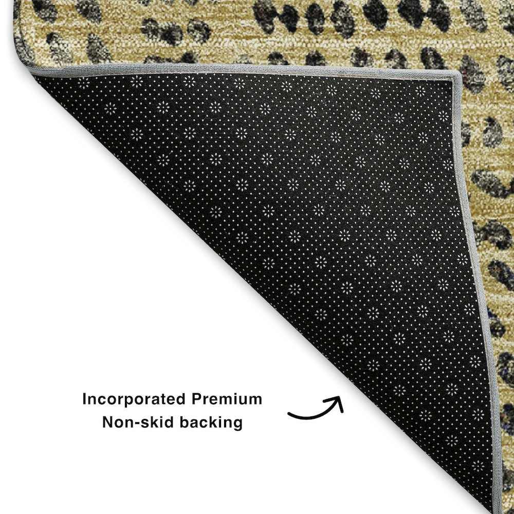Premium Machine Washable Mayfield  Gold 5' x 7'6" Rug. Picture 2