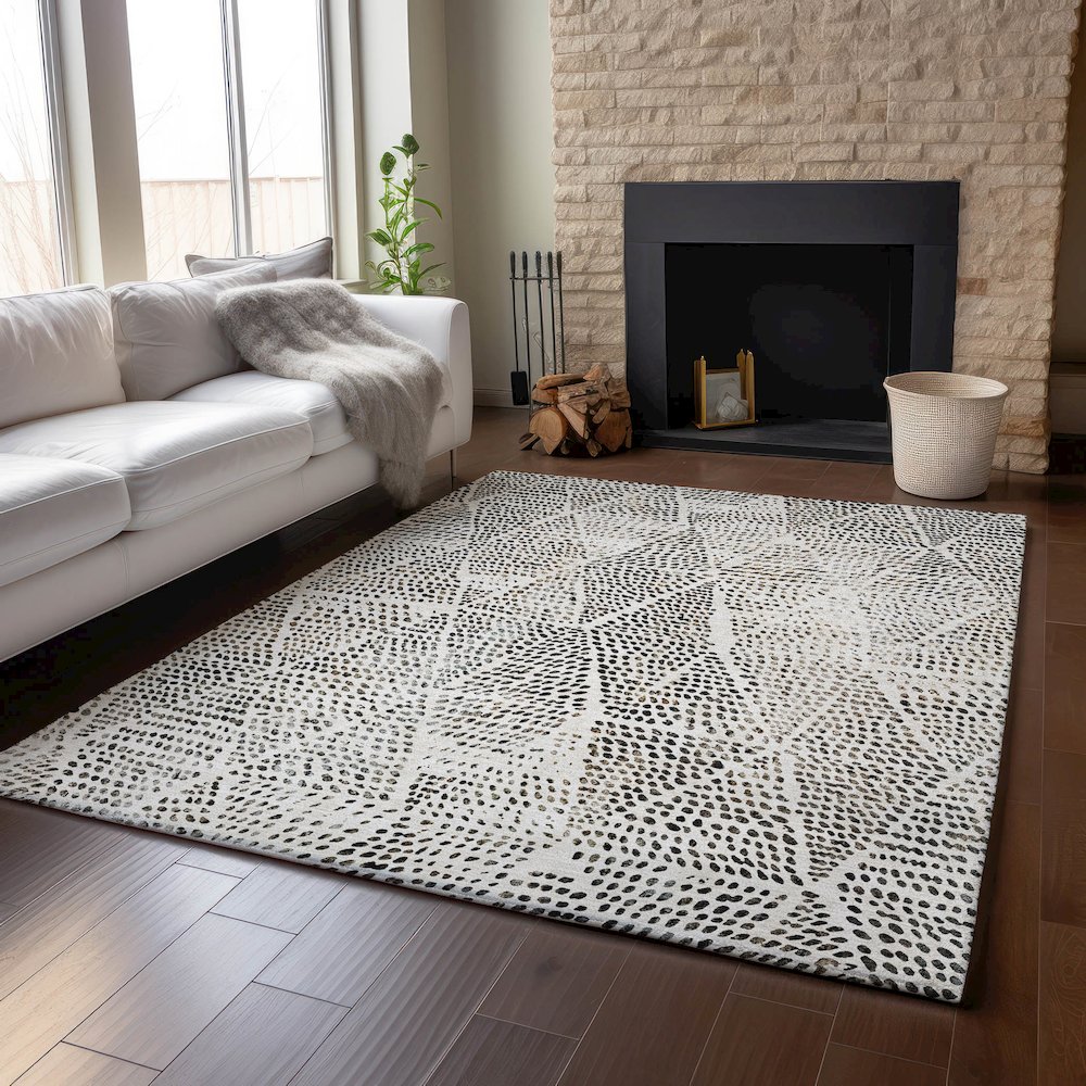 Premium Machine Washable Mayfield  Ivory 9' x 12' Rug. Picture 6