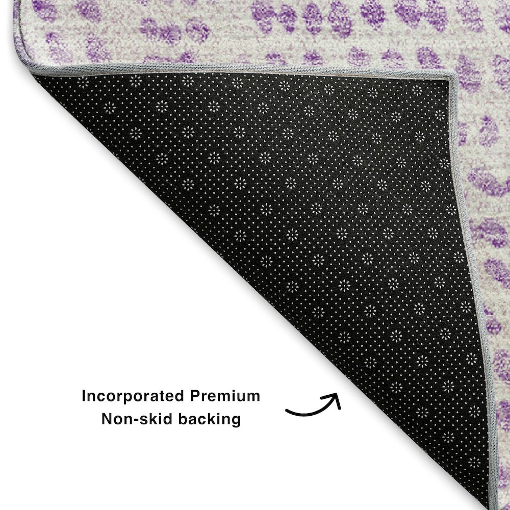 Premium Machine Washable Mayfield  Purple 5' x 7'6" Rug. Picture 2