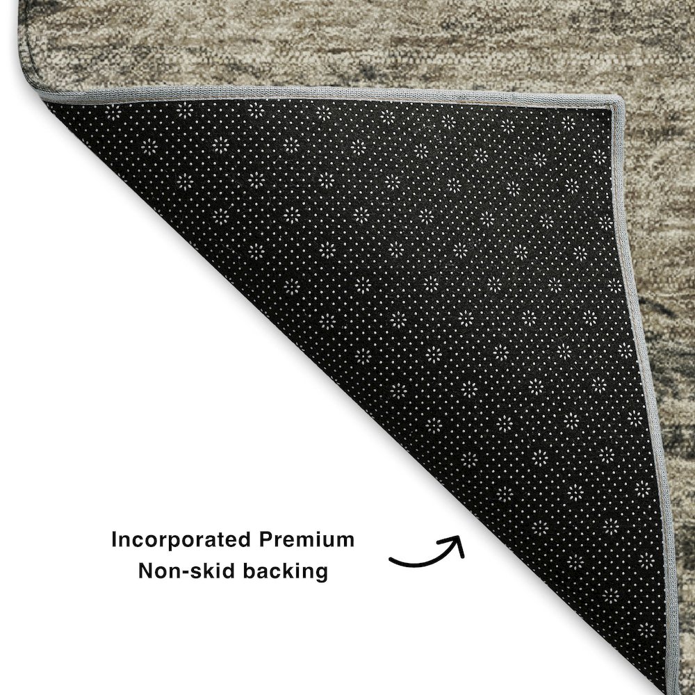 Premium Machine Washable Mayfield  Taupe 5' x 7'6" Rug. Picture 2