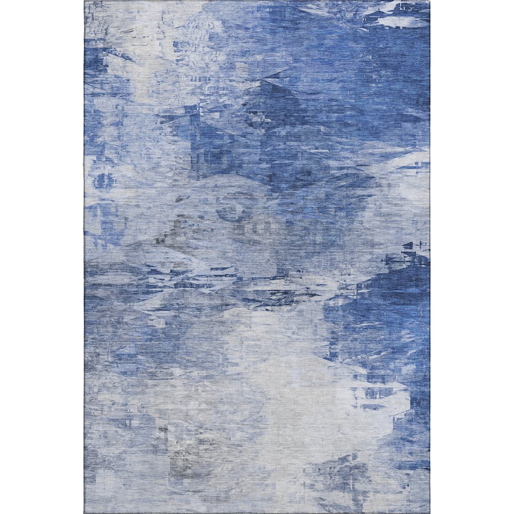 Premium Machine Washable Mayfield  Blue 9' x 12' Rug. Picture 1