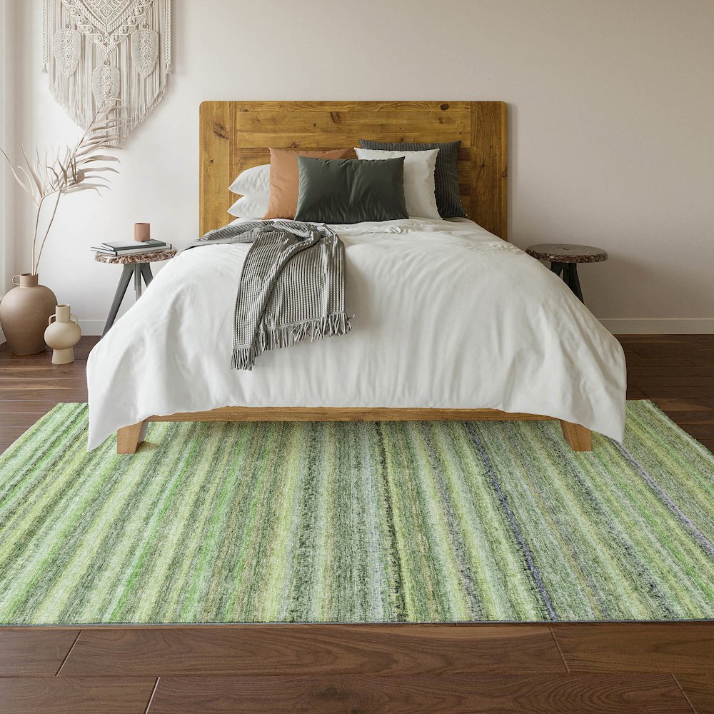 Premium Machine Washable Mayfield  Green 9' x 12' Rug. Picture 6