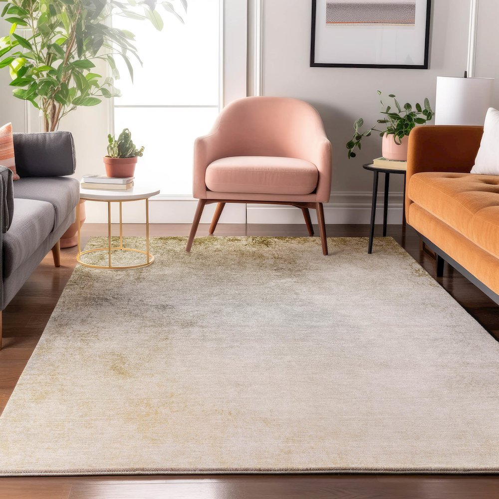 Premium Machine Washable Mayfield  Taupe 9' x 12' Rug. Picture 5
