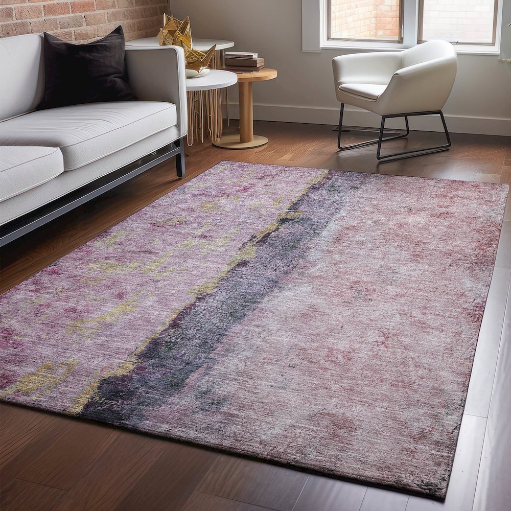 Premium Machine Washable Mayfield  Blush 9' x 12' Rug. Picture 5