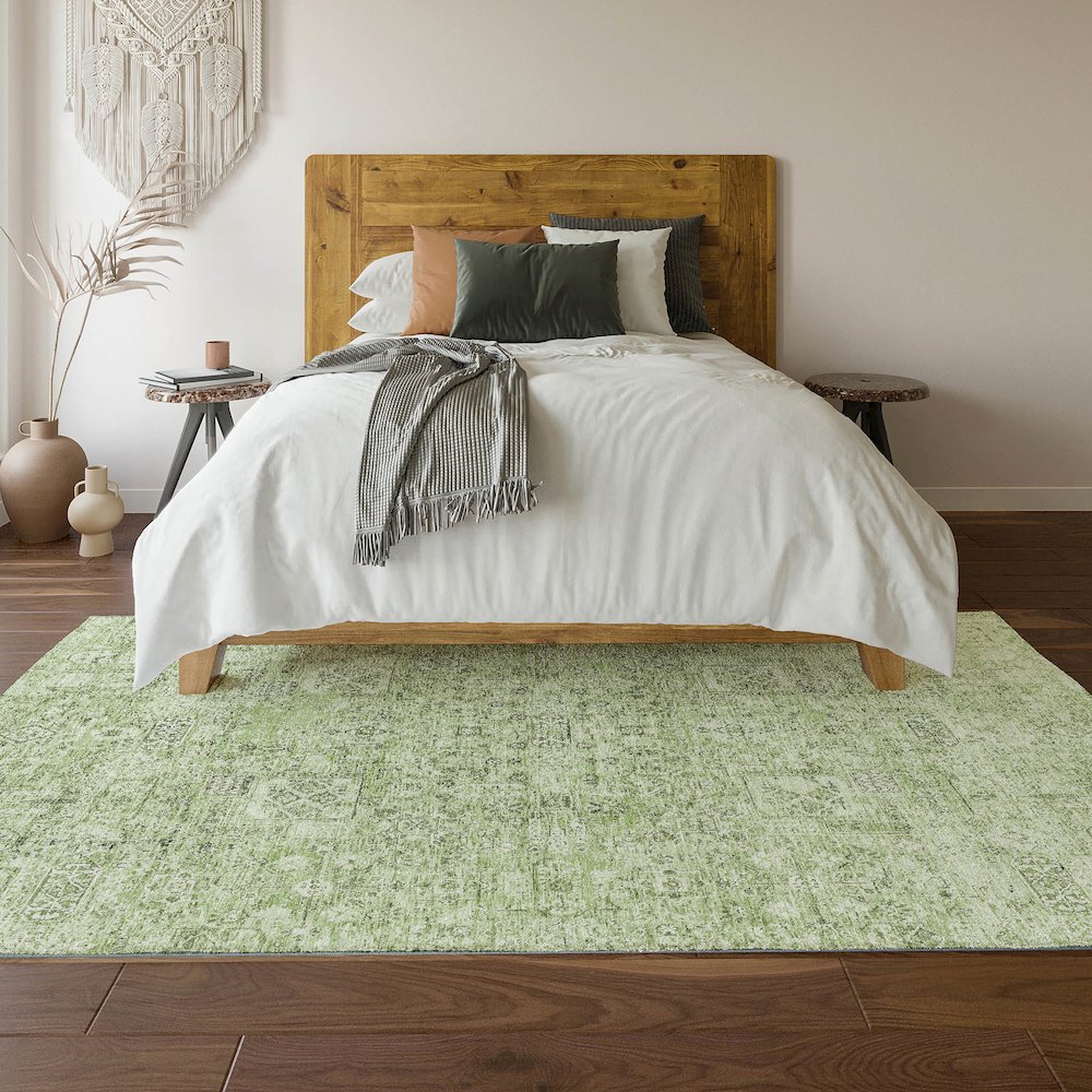 Premium Machine Washable Mayfield  Green 9' x 12' Rug. Picture 6