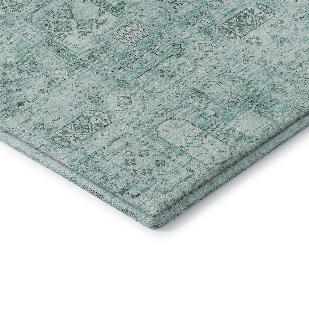 Premium Machine Washable Mayfield  Teal 5' x 7'6" Rug. Picture 3